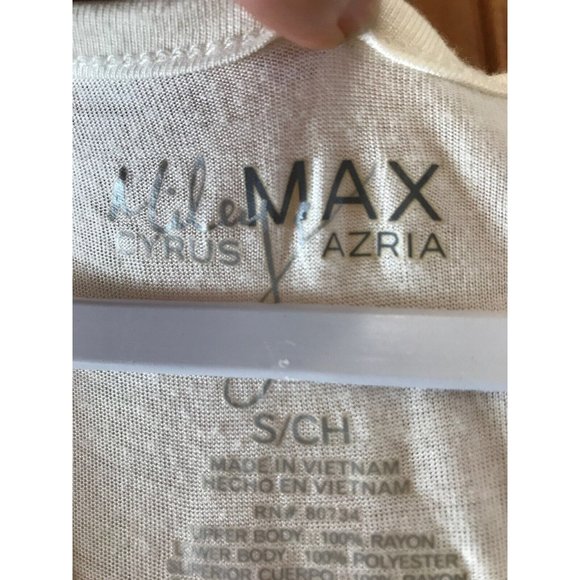 Miley Cyrus Dress Black Cream w/ Tulle Skirt Size Small Rayon Poly MAX AZURIA - Picture 5 of 7